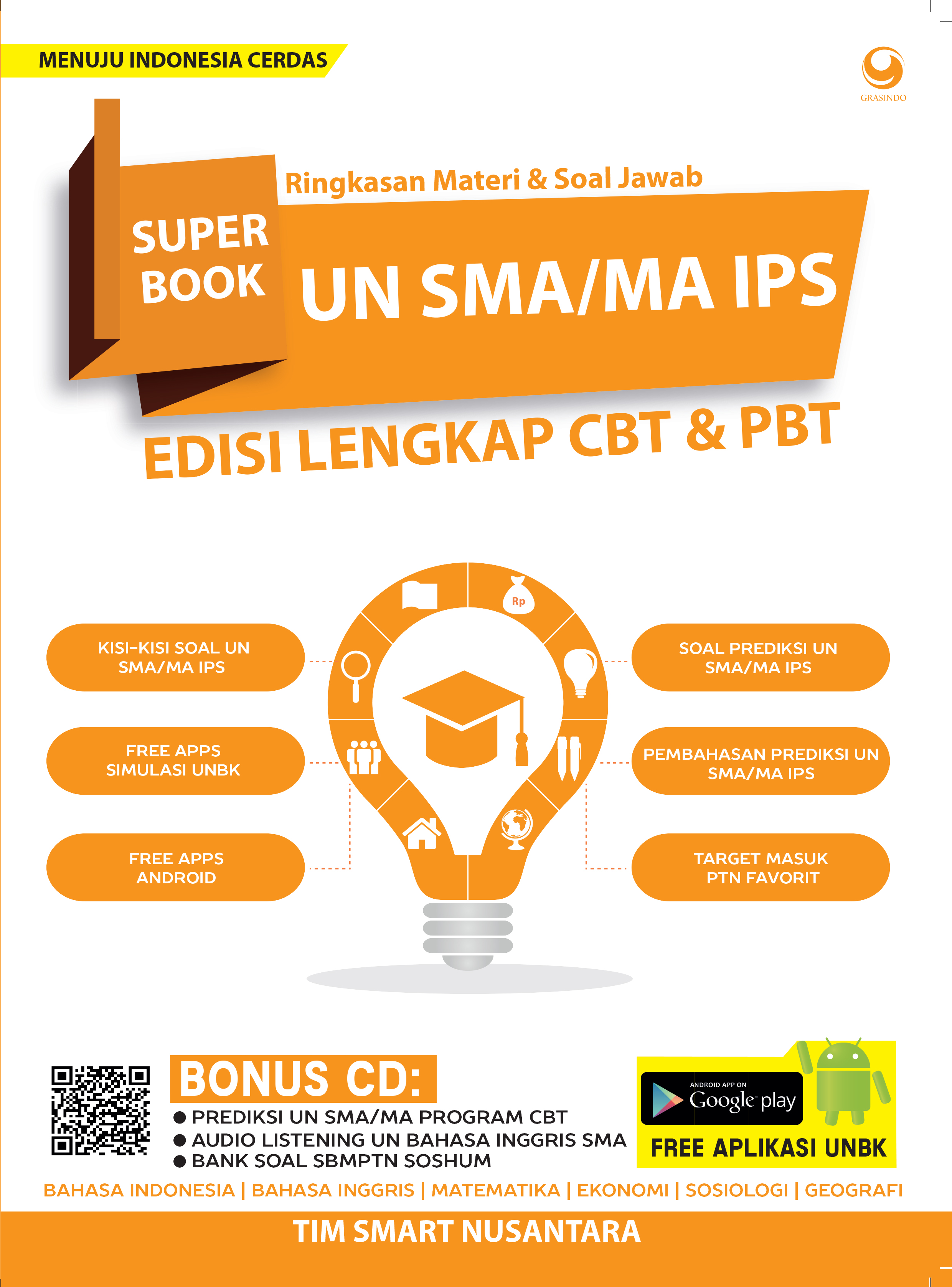Superbook Ujian Nasional SMA/MA IPS (Ringkasan Materi & Soal Jawab) + CD